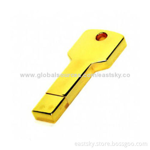 Car Key Shape USB Drive, Made of Stainless Metal, Plug-and-play Function
